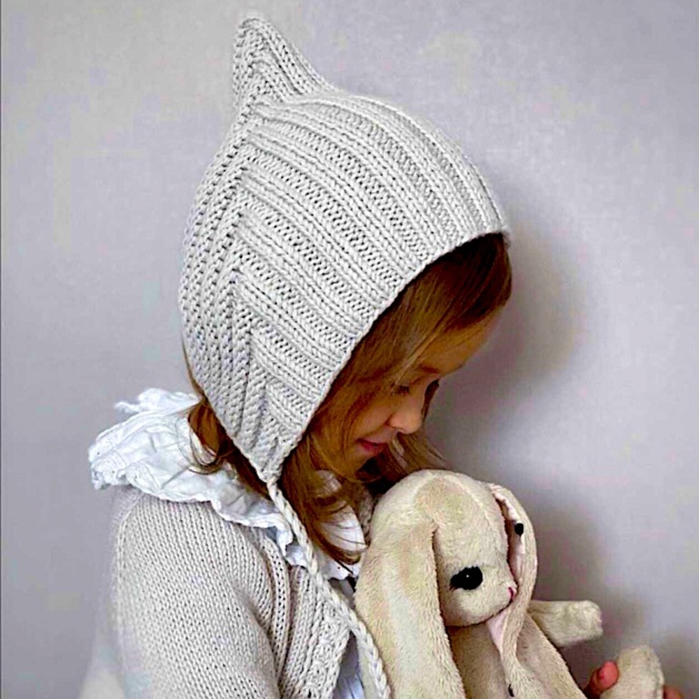 Handmade knitting baby hat
